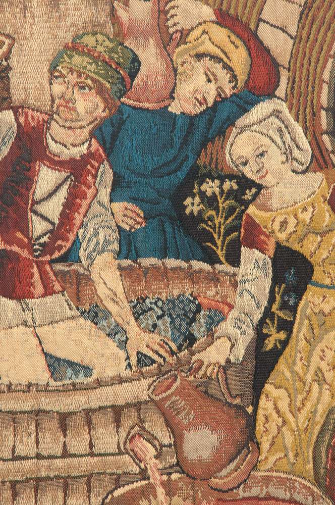 Medieval Product of the Vine Belgian Wall Tapestry