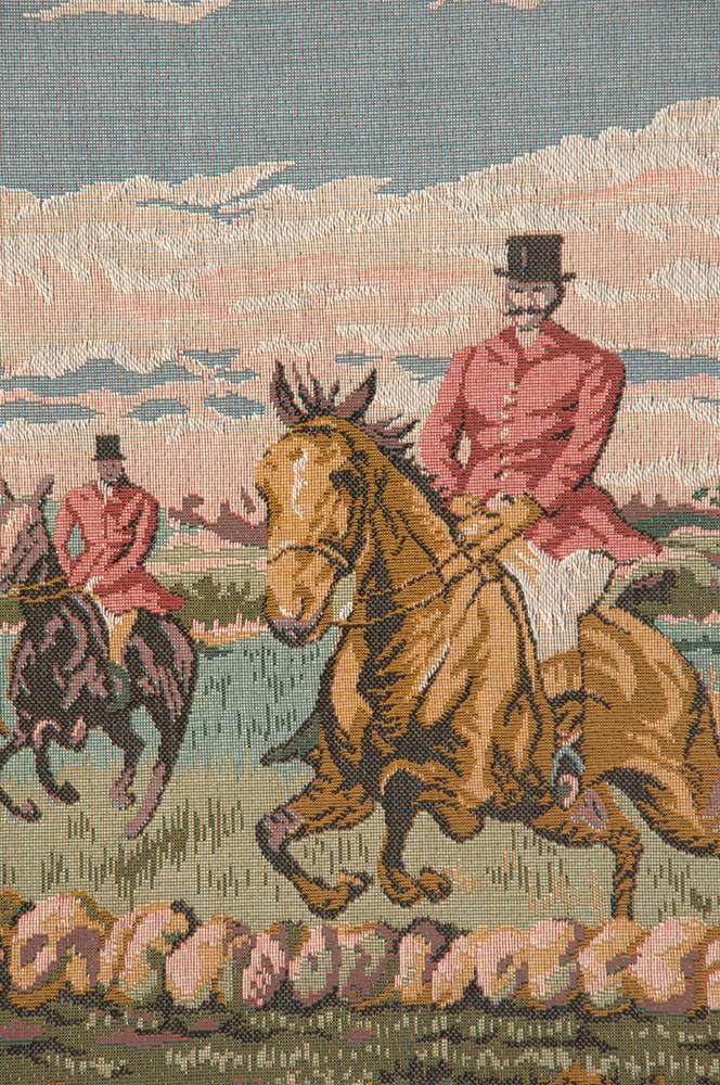English Hunting Scene Italian Wall Tapestry