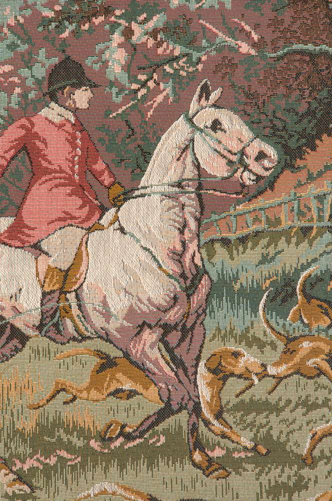 English Hunting Scene Italian Wall Tapestry