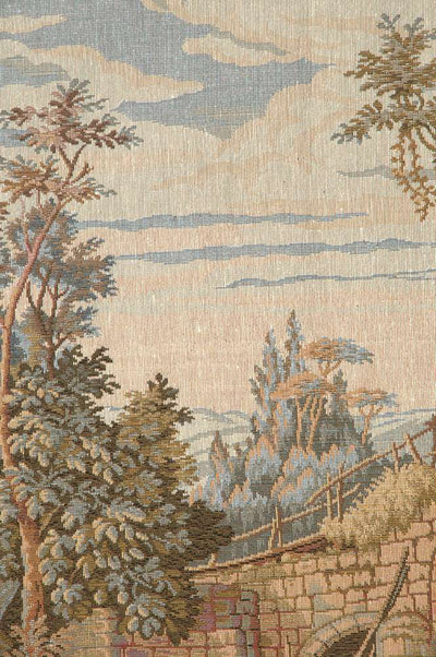 Fishing at the Lake Vertical Italian Wall Tapestry