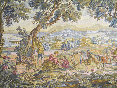 Hunting Trip Sosta Nel Bosco Italian Wall Tapestry