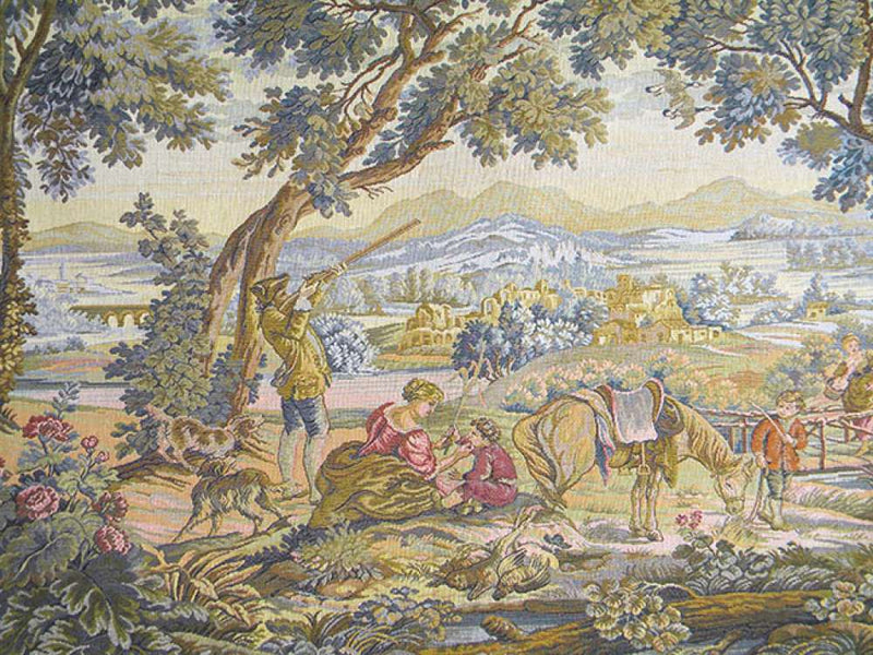 Hunting Trip Sosta Nel Bosco Italian Wall Tapestry