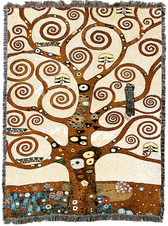 Stoclet Frieze Klimt Tree Of Life Throw