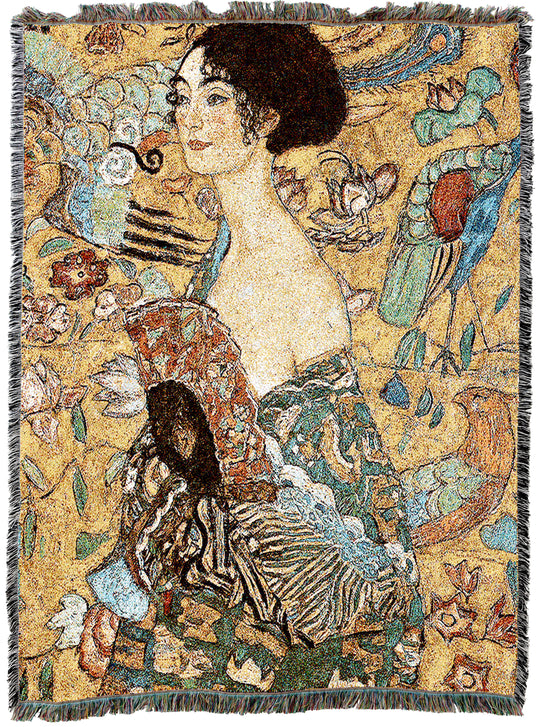 Lady With Fan Throw