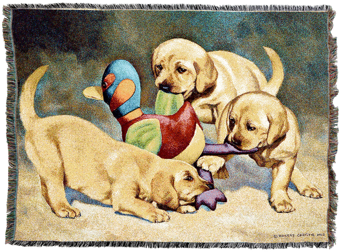 I've Got It Golden Puppies Throw