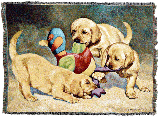 I've Got It Golden Puppies Throw