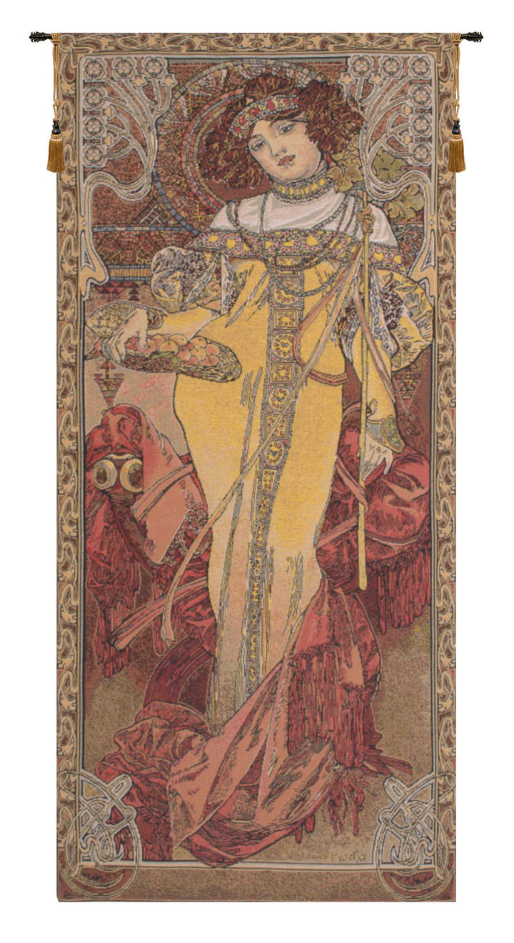 Mucha Autumn European Wall Tapestry