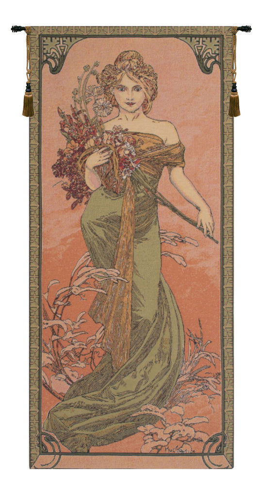 Mucha Spring European Wall Tapestry