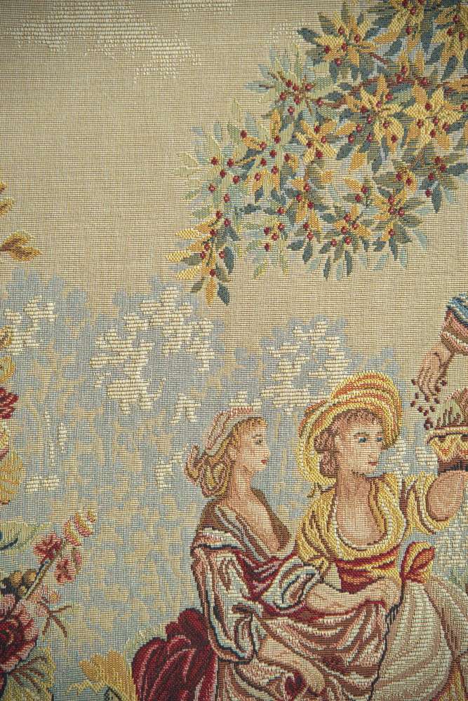Cherry Picking Time French Wall Tapestry