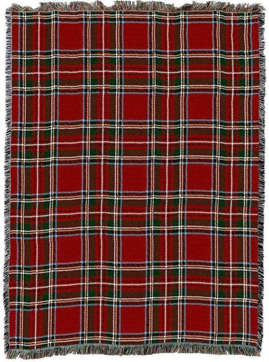 Stewart Royal Plaid Throw