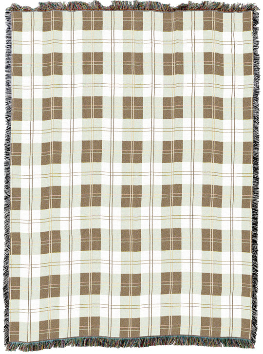 Soft Greyish Grey Plaid Throw