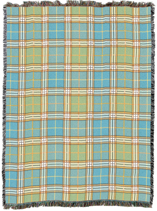 Freshwater Plaid Throw
