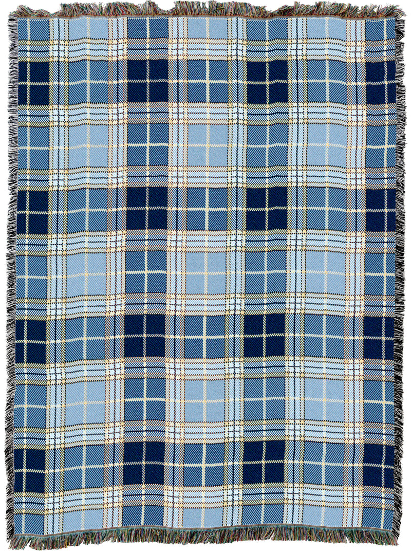 Blue Bell Plaid Tartan Throw