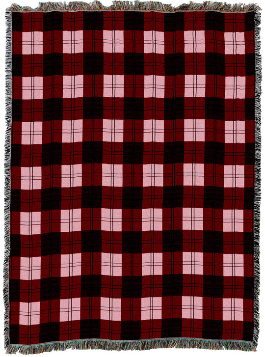 Watermelon Plaid Throw