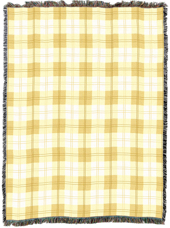 Lemon Plaid Throw