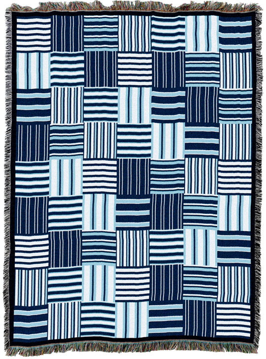 Tile Blue Throw