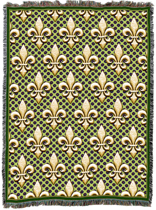 Fleur De Lis Tapestry Throw
