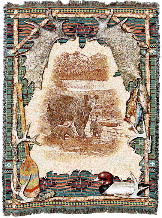 Antler Lodge Tapestry Throw