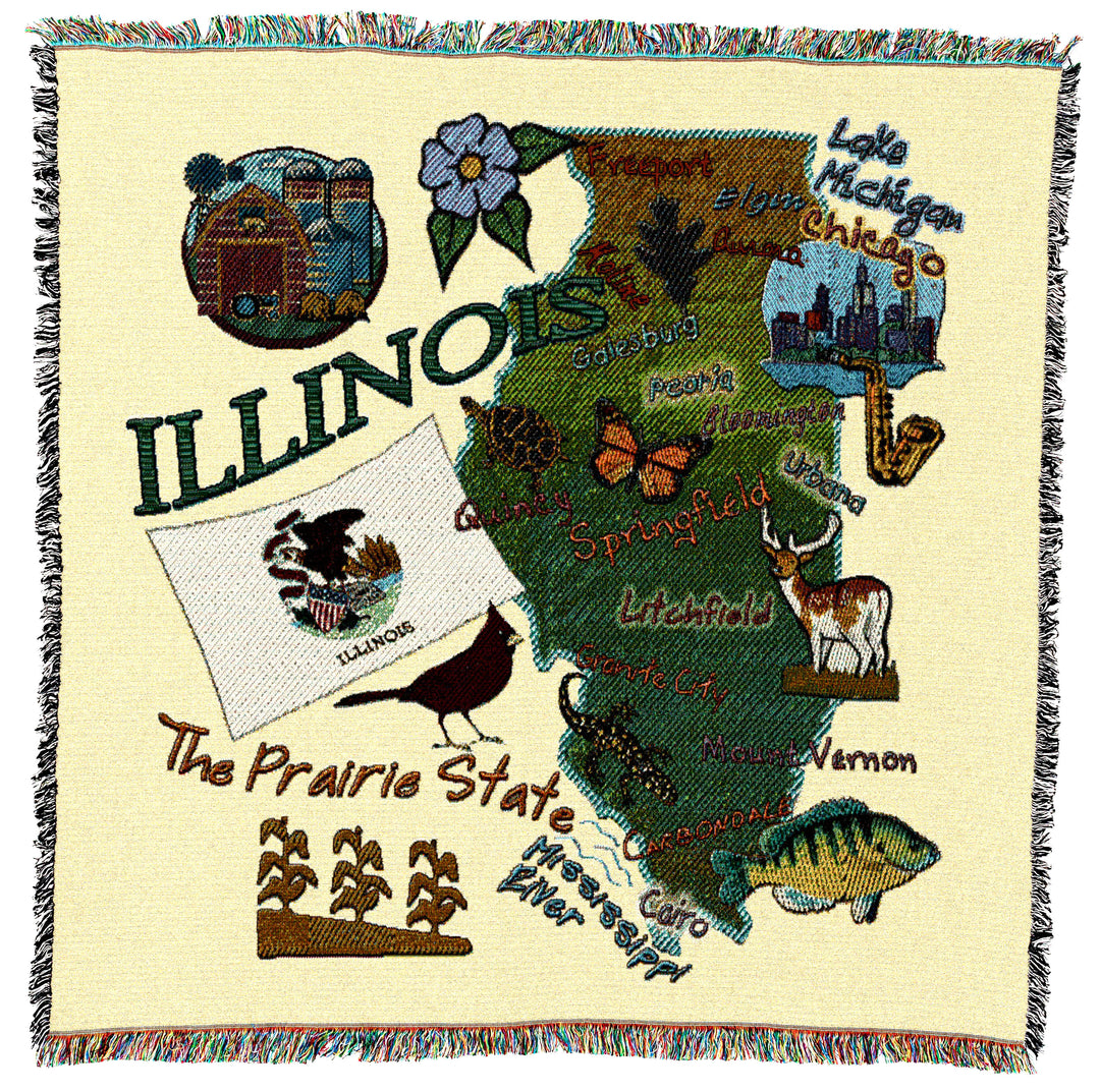 Illinois State Small Throw