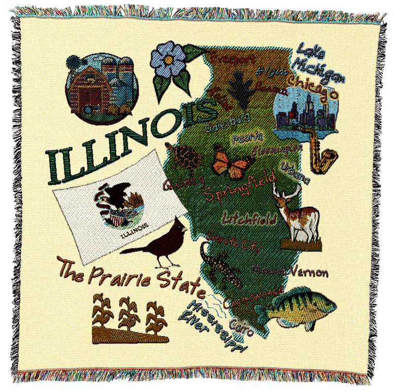 Illinois State Small Throw