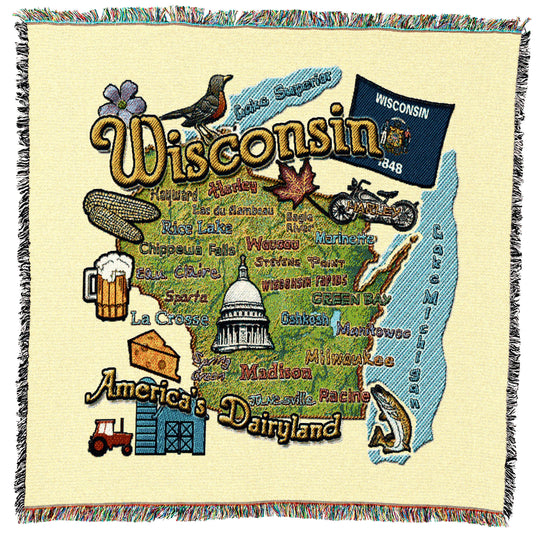 Wisconsin State Small Throw