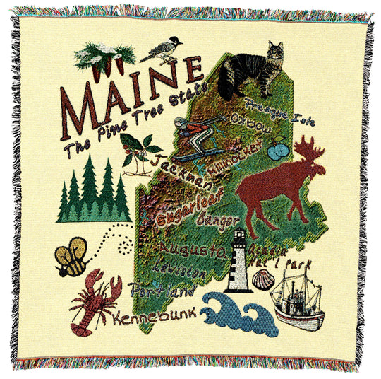 Maine State Small Throw