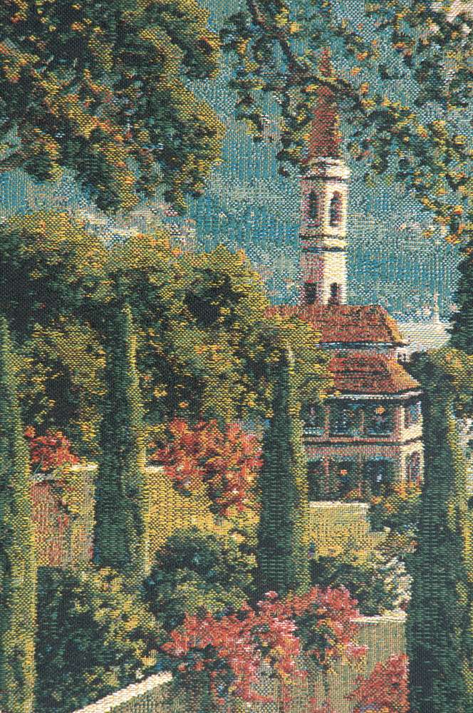 Lake Como Varenna Vista Mini Belgian Wall Tapestry