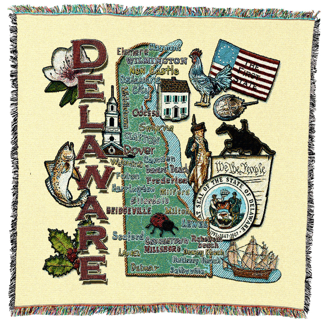 Delaware State Small Throw