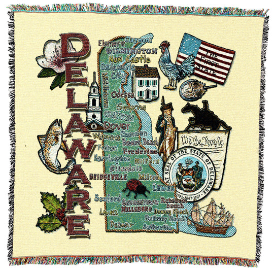 Delaware State Small Throw