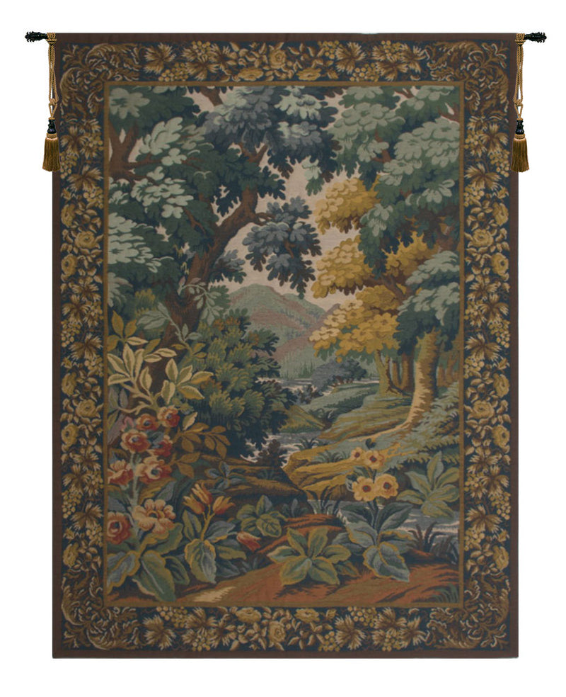 Landscape with Flowers European Wall Tapestry