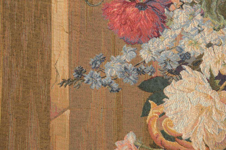Bouquet Et Architecture Horizontal French Wall Tapestry