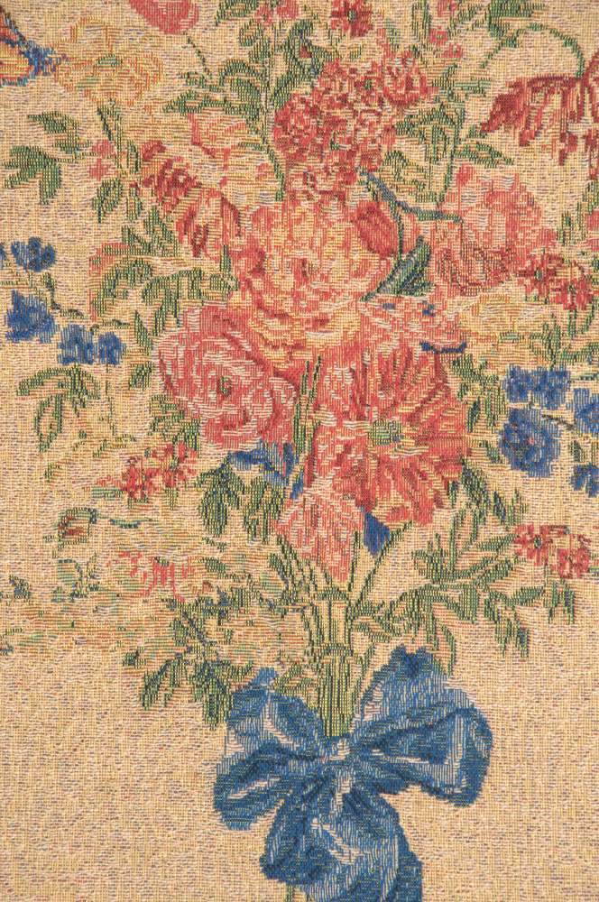 Blue Ribbon Bouquet French Wall Tapestry