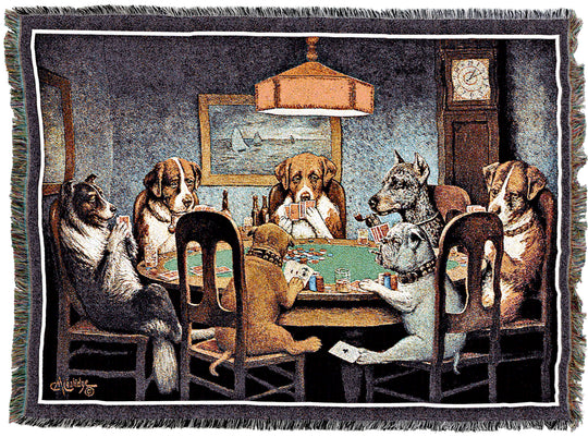 Dogs Playing Poker XL A Friend In Need Throw