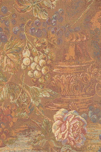 Bouquet with Grapes Red Italian Wall Tapestry