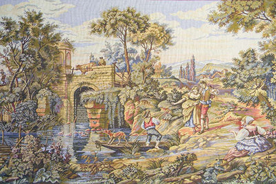 Traghetto Ferry Crossing Italian Wall Tapestry