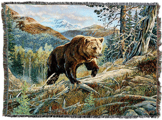 Over The Top Brown Bear Throw