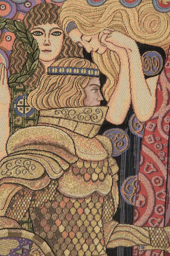 Gustav Klimt Knight With Tree of Life Italian Wall Tapestry