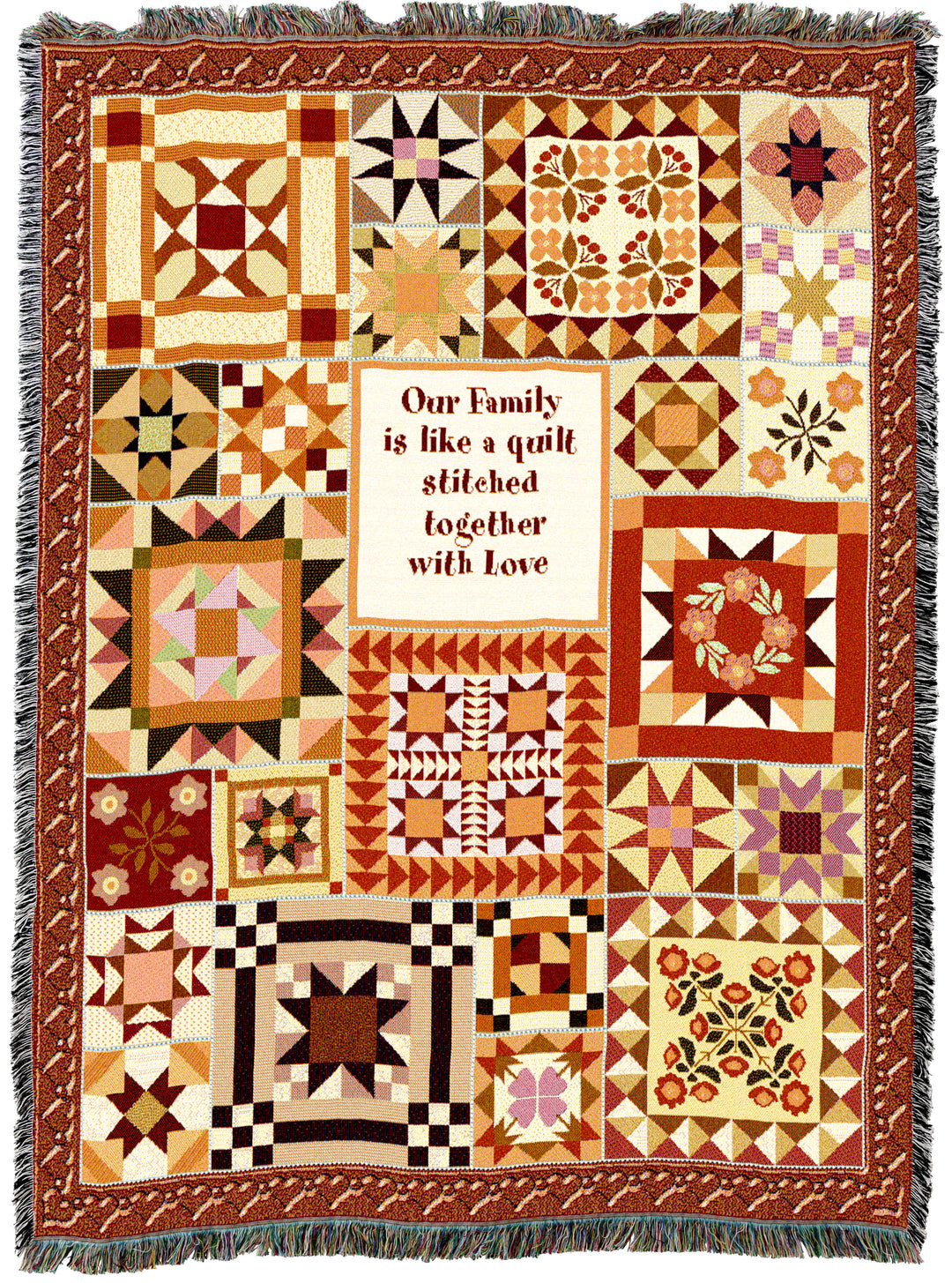 Warm Family Quilt Throw