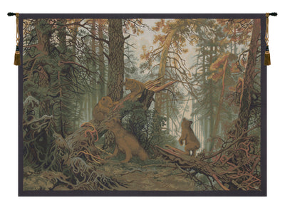 Morning in Pinewood Italian Wall Tapestry