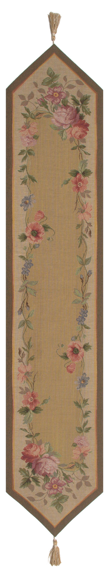 French Floral Roses French Table Runner