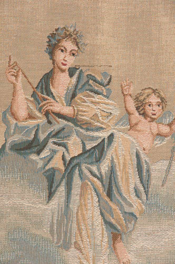 Portiere Blue Lady French Wall Tapestry