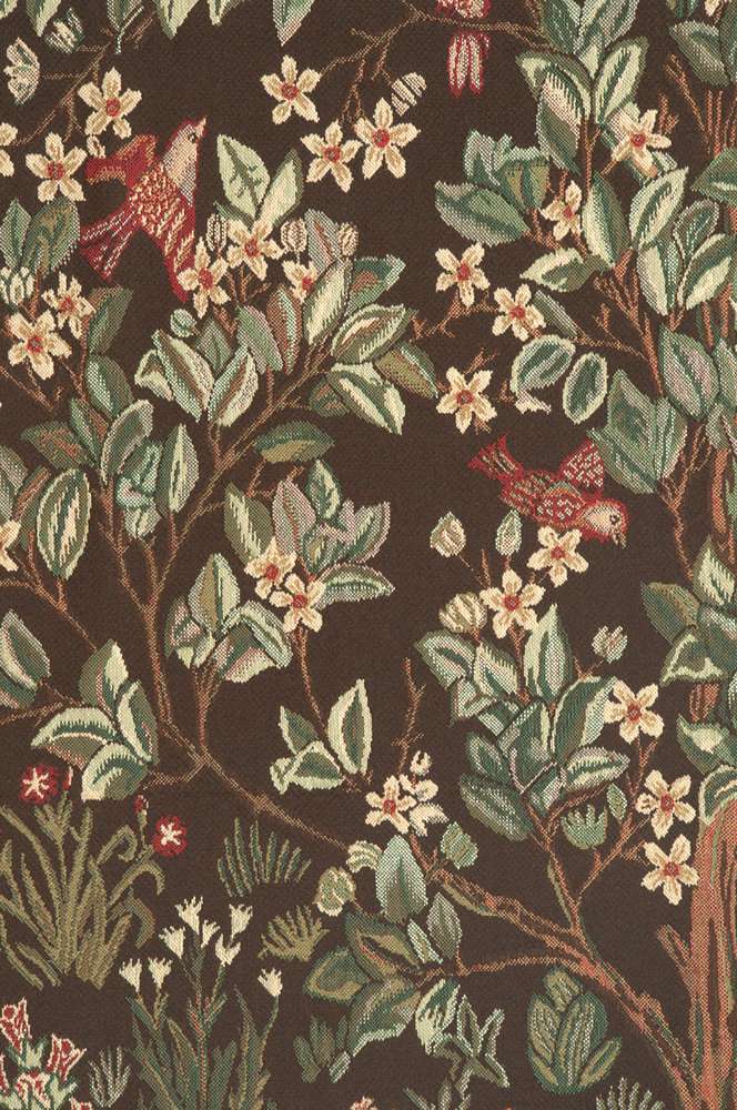 Tree of Life Brown William Morris Belgian Wall Tapestry