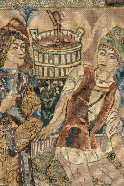 Vendanges Left Side Rust Belgian Wall Tapestry