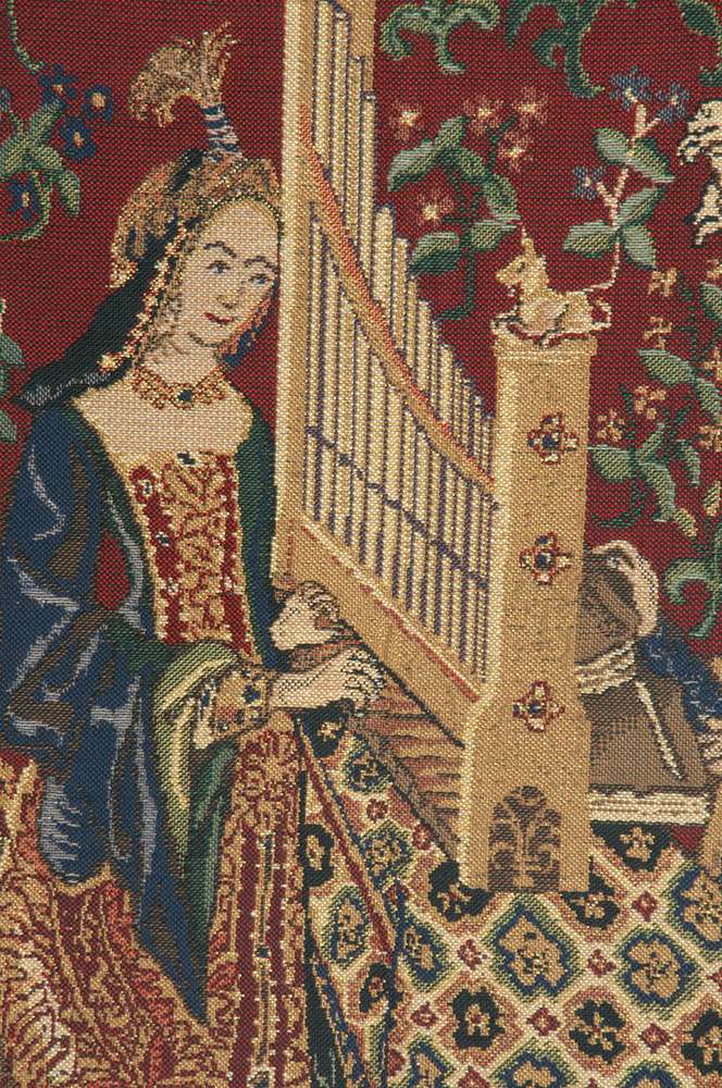 Lady and the Unicorn Organ II Belgian Wall Tapestry