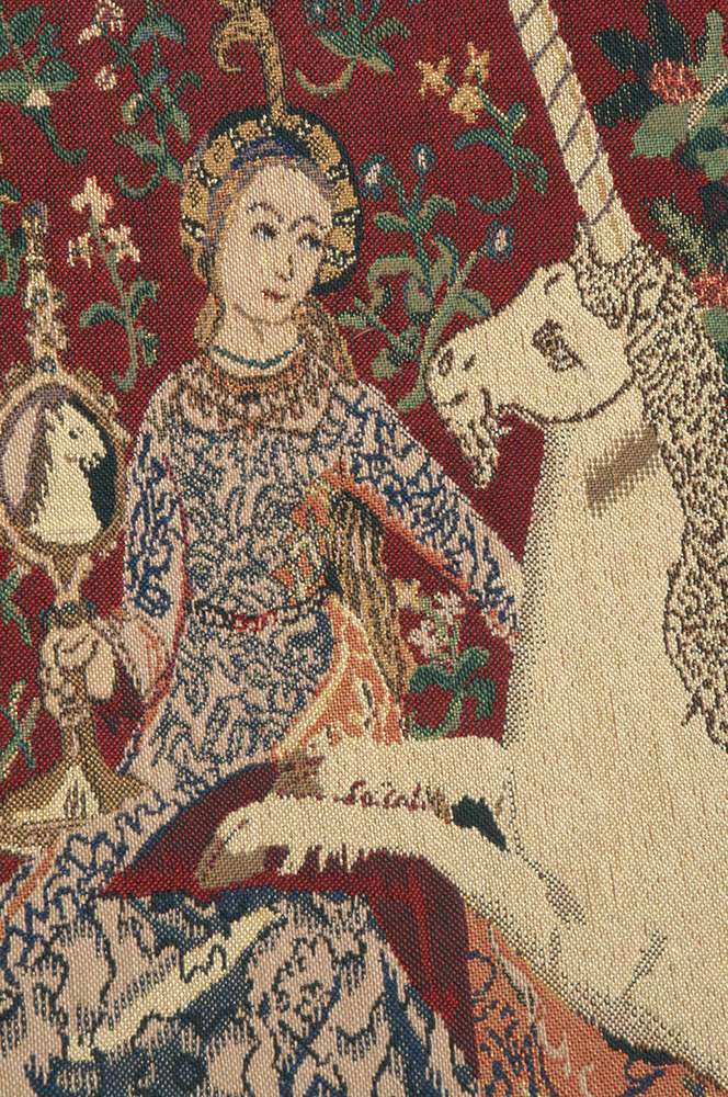 Lady and the Unicorn Mirror Belgian Wall Tapestry