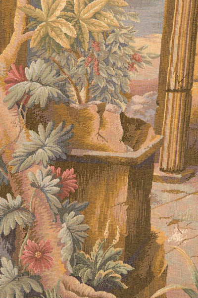 Columns of Exotic Lands French Wall Tapestry