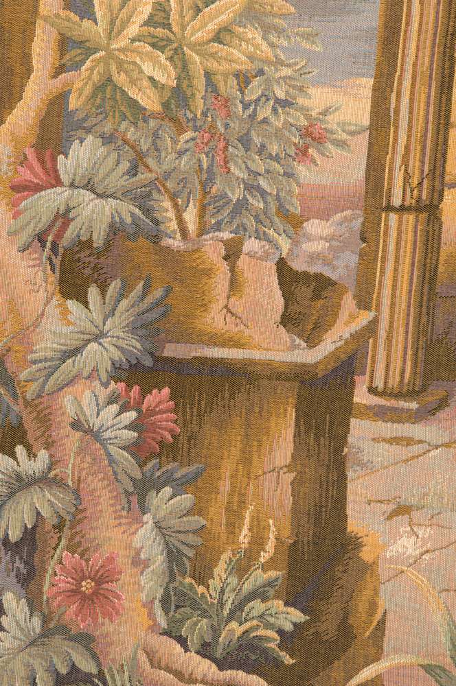 Columns of Exotic Lands French Wall Tapestry