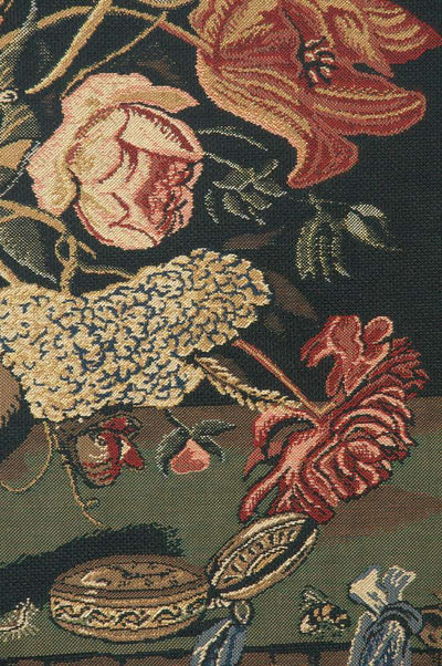 Mignon Bouquet Black Belgian Wall Tapestry