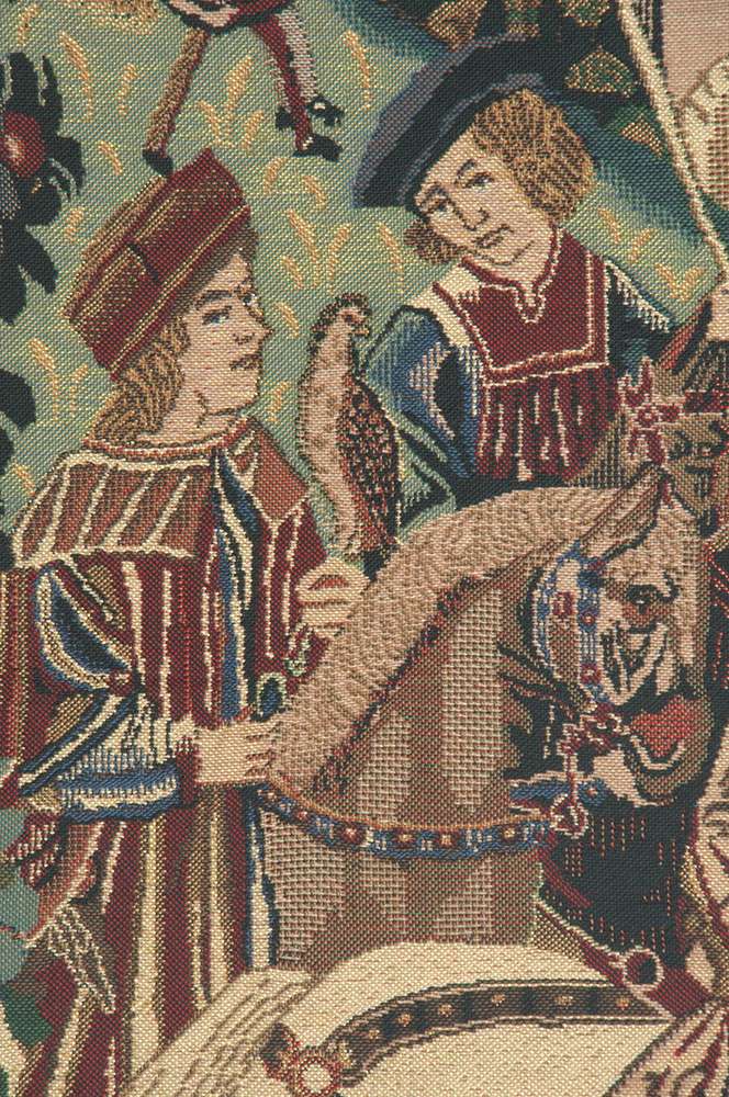 Falcon Hunt I Belgian Wall Tapestry