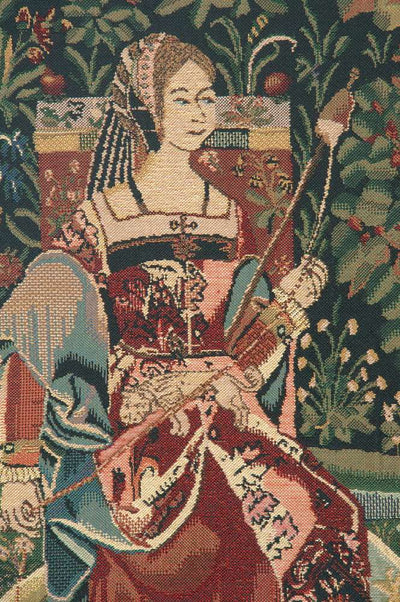 Reading in the Garden Belgian Wall Tapestry